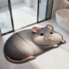 2D Home Decor Carpet Non-Slip Cartoon Carpet Soft Hamster-Shaped Area Rug  Living Rooms