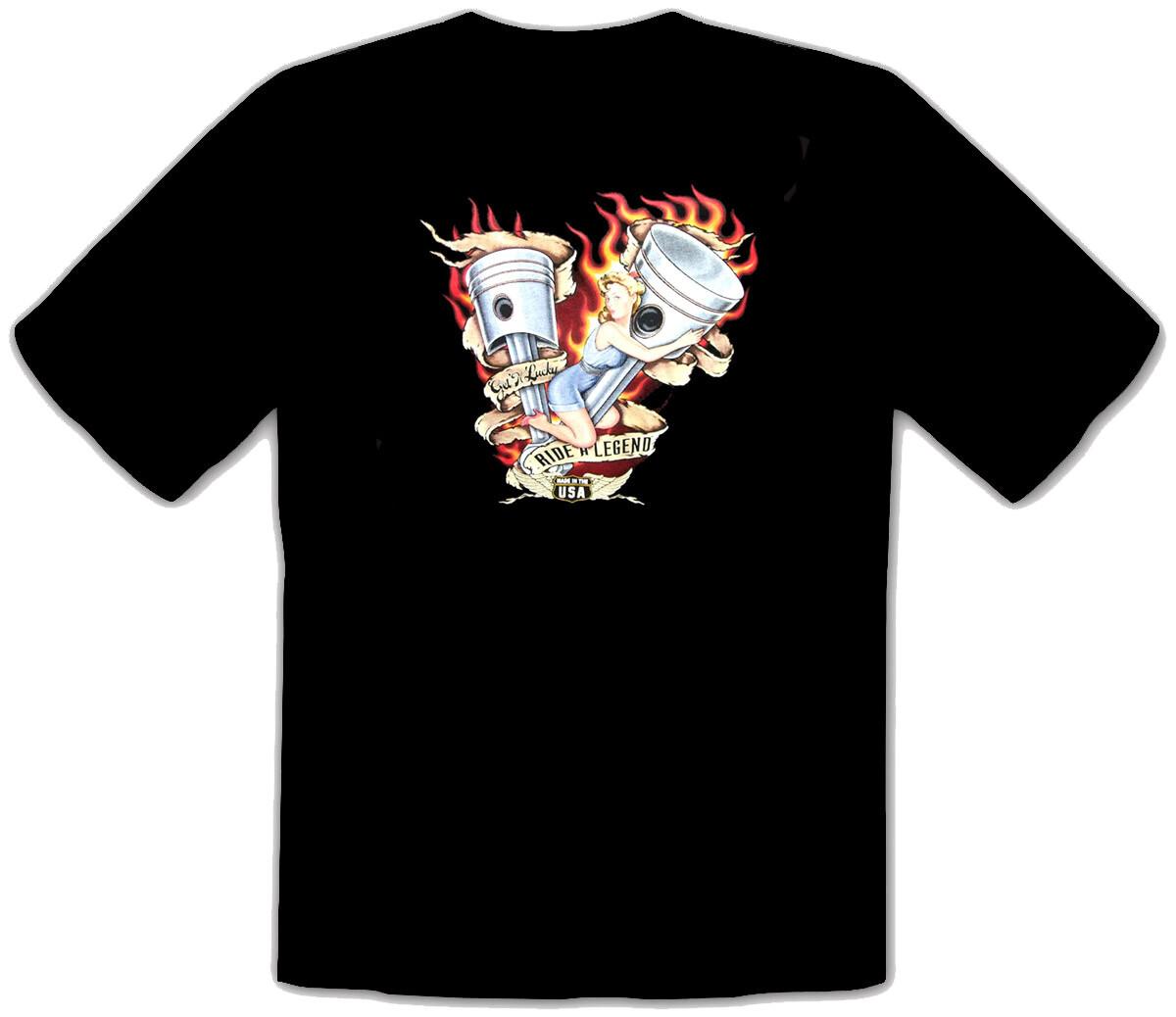 

26 American Highway Ride Custom Bike Rockabilly Harley Chopper Black T-Shirt -340- Unisex T-Shirt XXL