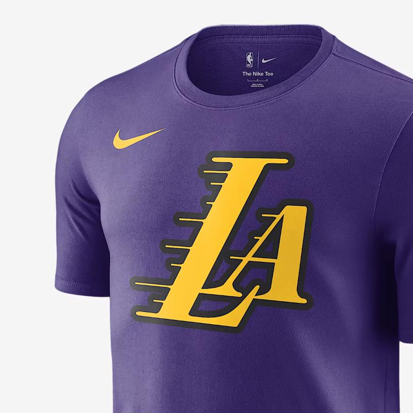 Nike X NBA Los Angeles Lakers 2024/25 City Edition Player Logo Comfortable Pullover Short Sleeve T-Shirt Men T-Shirt Purple HJ2575-504