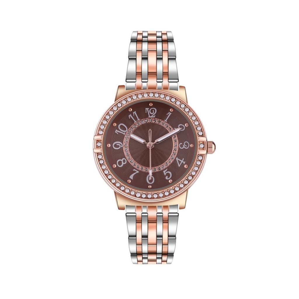 Fashion Light Luxury Room Gold Diamond Casual Women'S Steel Belt Watch