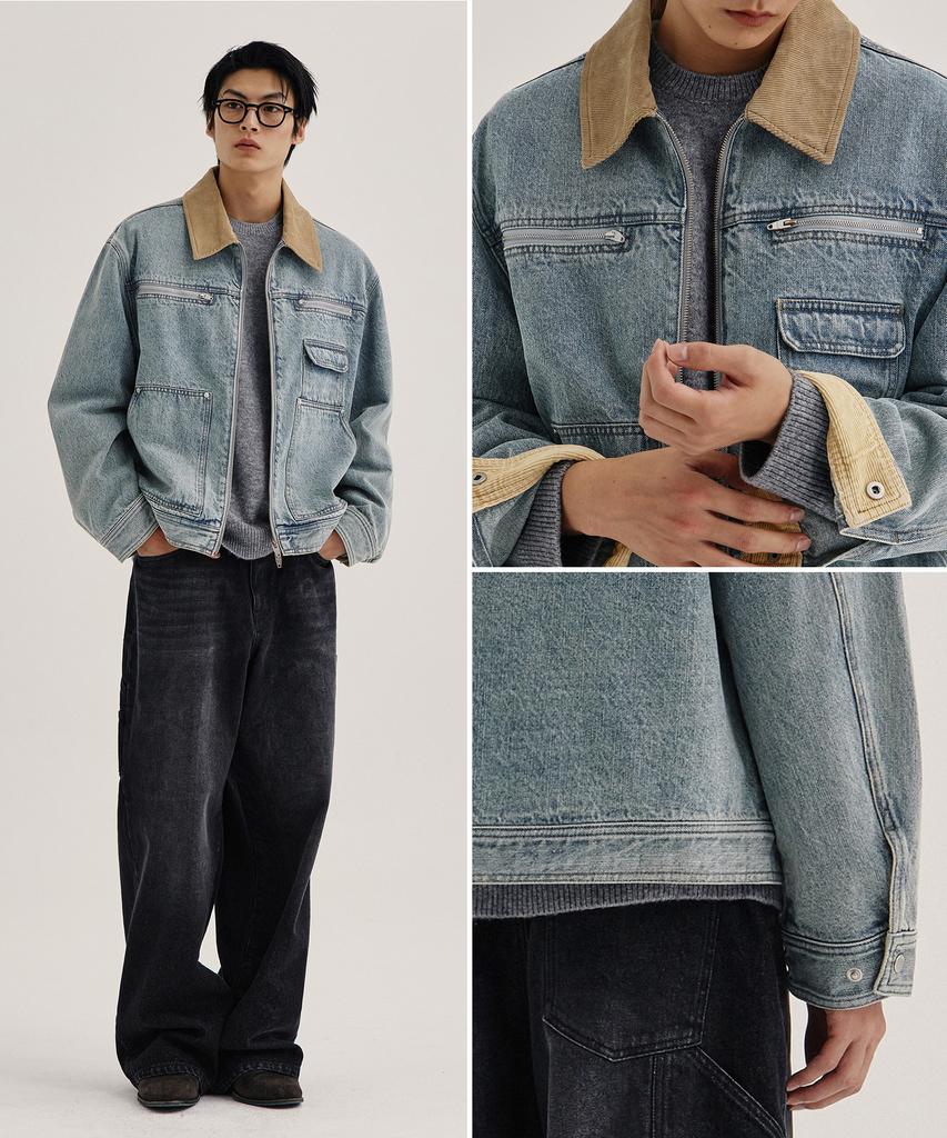 Kiimuir Denim Work Jacket_Sky Blue