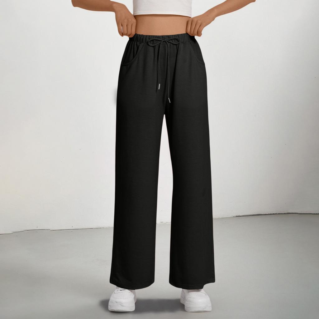 Women's Wide-leg Athletic Pants, Loose Straight-leg Casual Pants, Athletic Jogging Pants