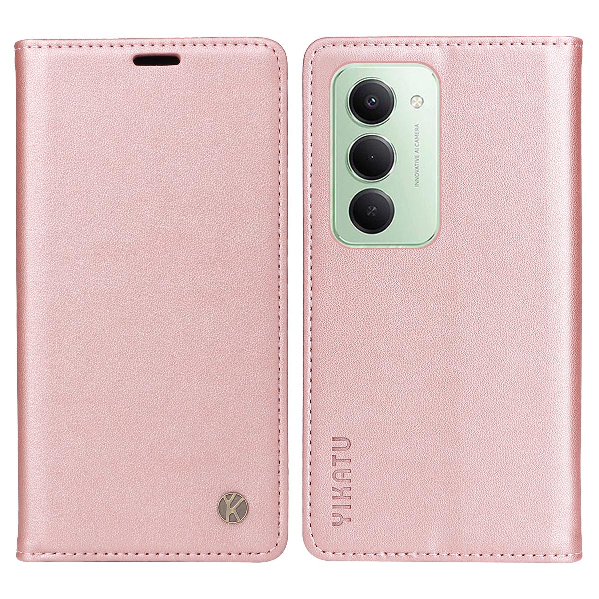 

Для Xiaomi Redmi 15 4G (Європа) (171мм) Чохли для телефонів YIKATU Магнітна застібка Шкіряний мобільний чохол з поліуретану