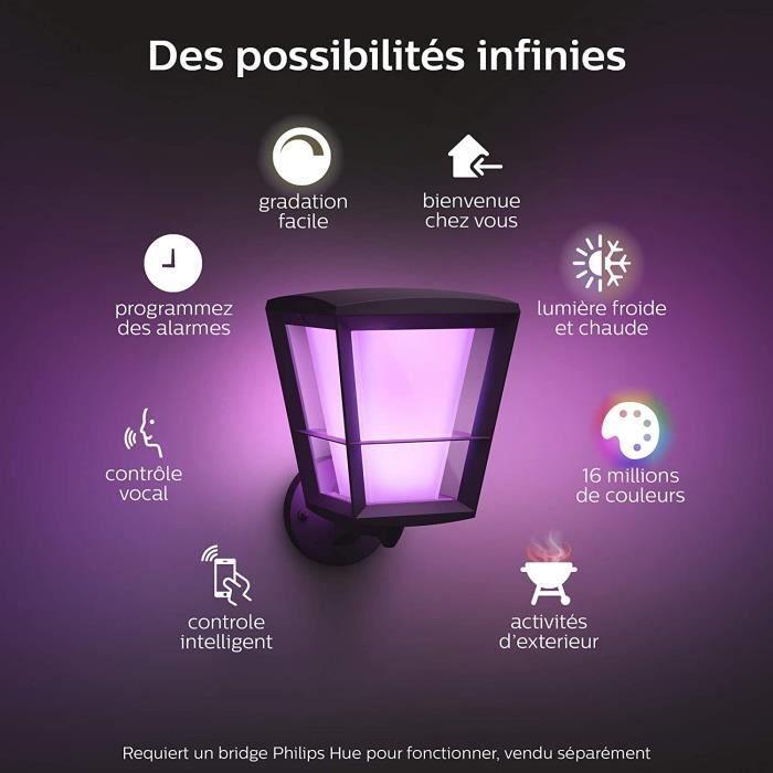 PHILIPS HUE Hue White and Color Ambiance Applique murale extérieure Econic - 915005732101