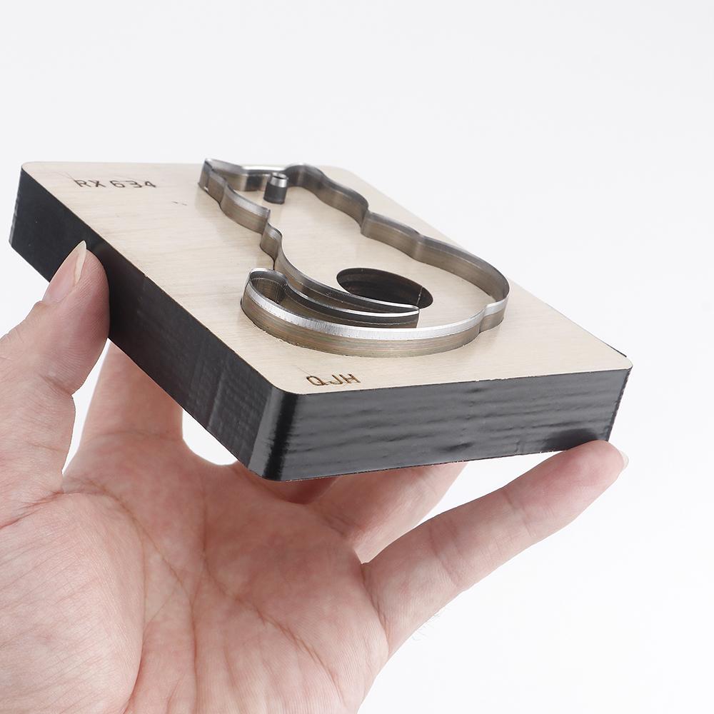 1pc leather handmade stamping cutting die mold, cat shaped punch template, DIY making leather cat hanging decorate puncher tool