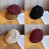 Solid Color Vintage Hat Women Polyester Material Sun Protection Adjustable Fit