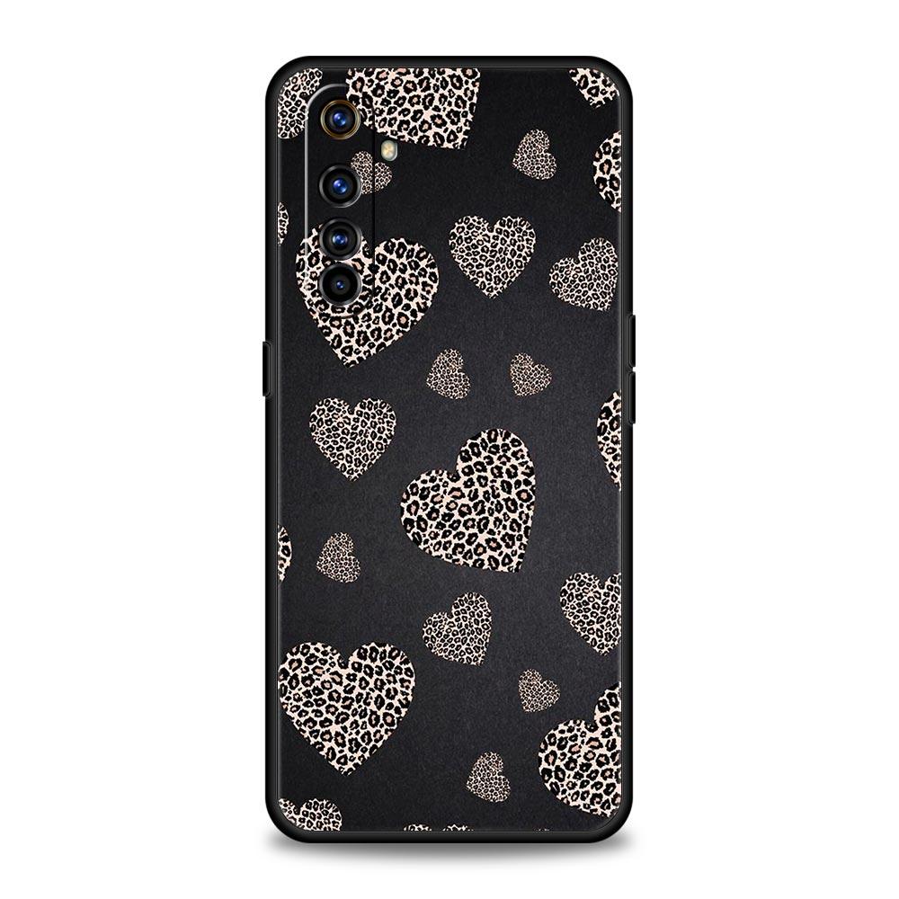 Gold Pink Rose Glitter Hearts Case For Realme 12 11 10 9 8 5G 7 6 GT5 GT3 GT2 Pro C21 C25 C35 For Realme GT Neo 2 3 3T 5 Cover