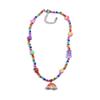 Travel Vacation Party Necklace Baroque Handmade Rice Beads Bohemian Rainbow Pendant Neck Chain Female
