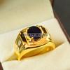Black Onyx Oval Cut With 925 Silver Gold Plated Ring For Men's #A802 JL375666840896