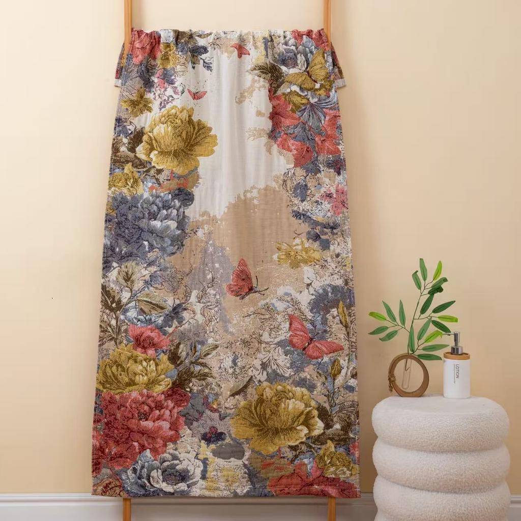 Multi-Layer Gauze Cotton Bath Towel Soft And Comfortable Beach Towel Ethnic Style Sun God Skin-Friendly Water Absorption