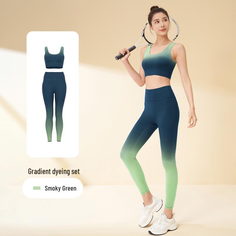 

Juyitang Градиентный костюм для йоги - Высокоэластичная, облегающая спортивная одежда с ощущением облака для бега и фитнеса XXL