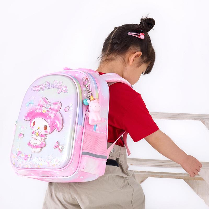 Sanrio Melody Kids School Backpack With Lightweight Nylon Design For Preschool Children