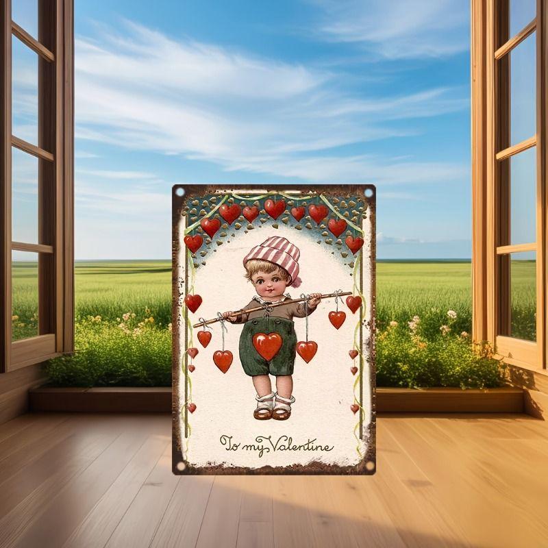 Metallschild im Valentinstags-Thema für Bar, Café, Restaurant