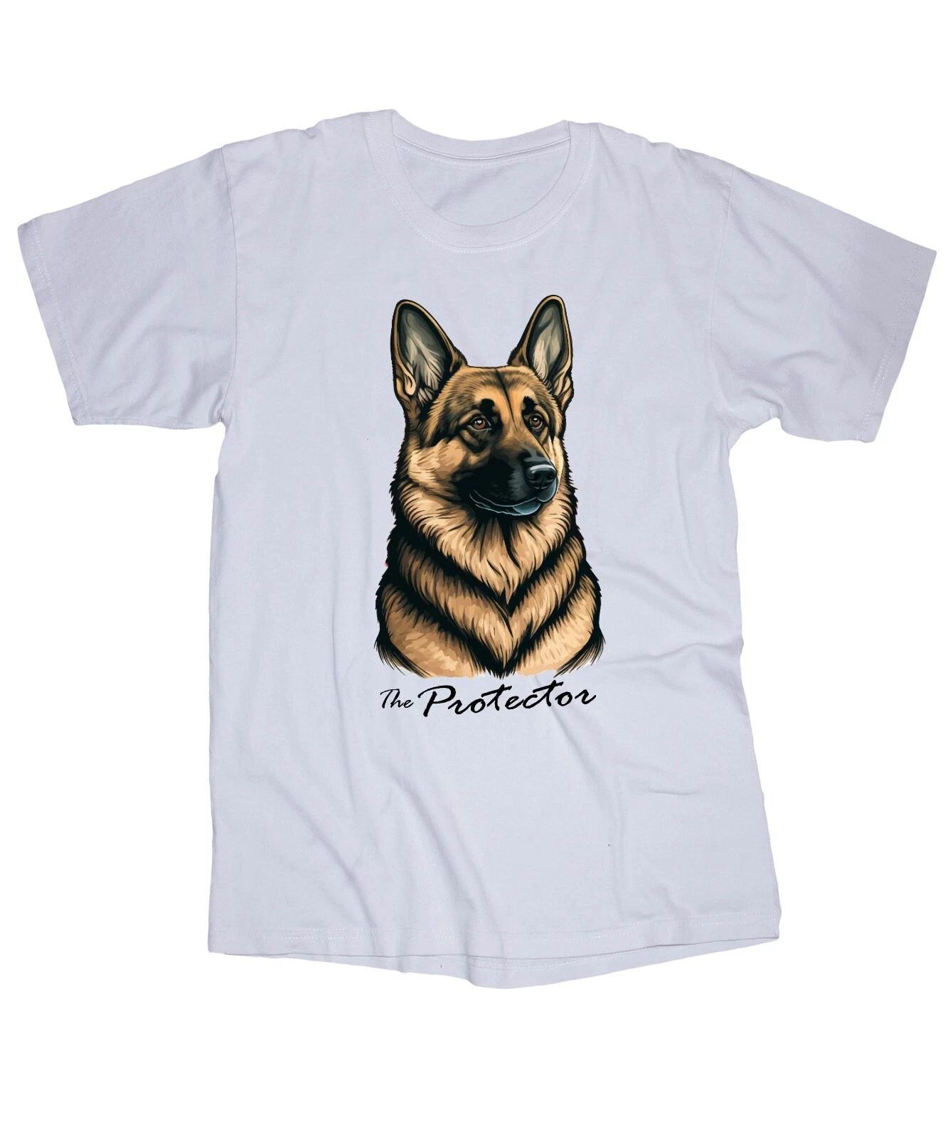 

German Shepard Dog the Protector white T-shirt Best Freind K-9 Guard loyalty 3XL