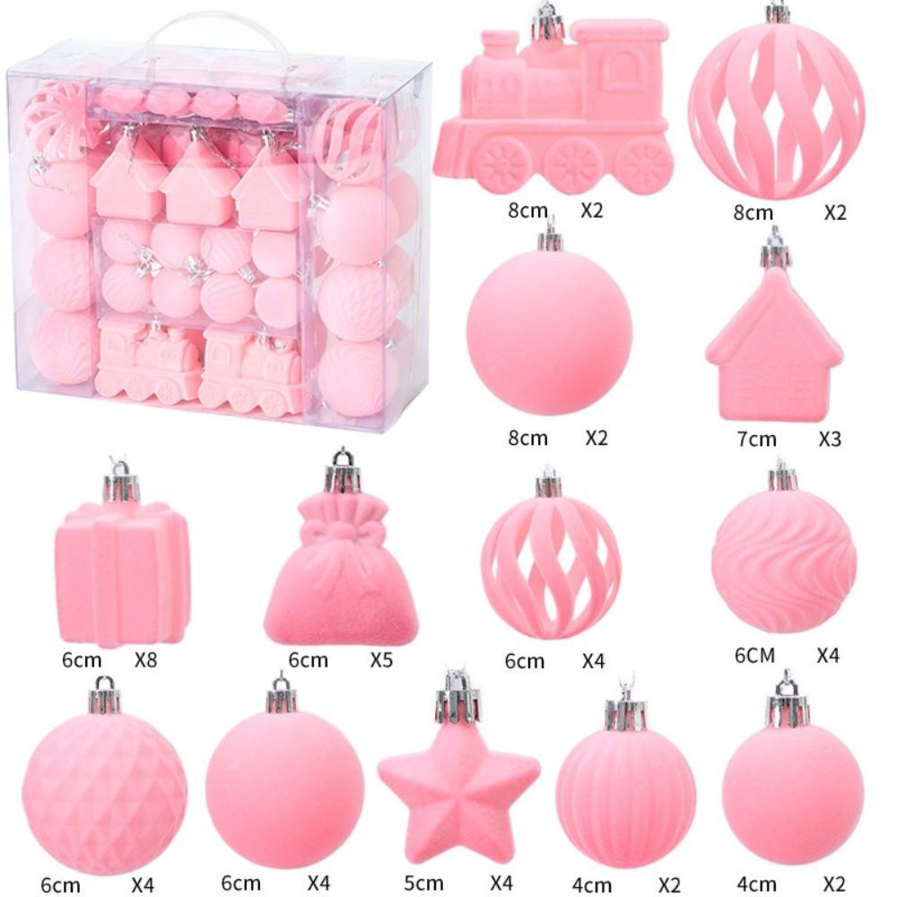 50pcs Velvet Christmas Ornaments Irregular Shape Xmas Hanging Decorations Home Decor