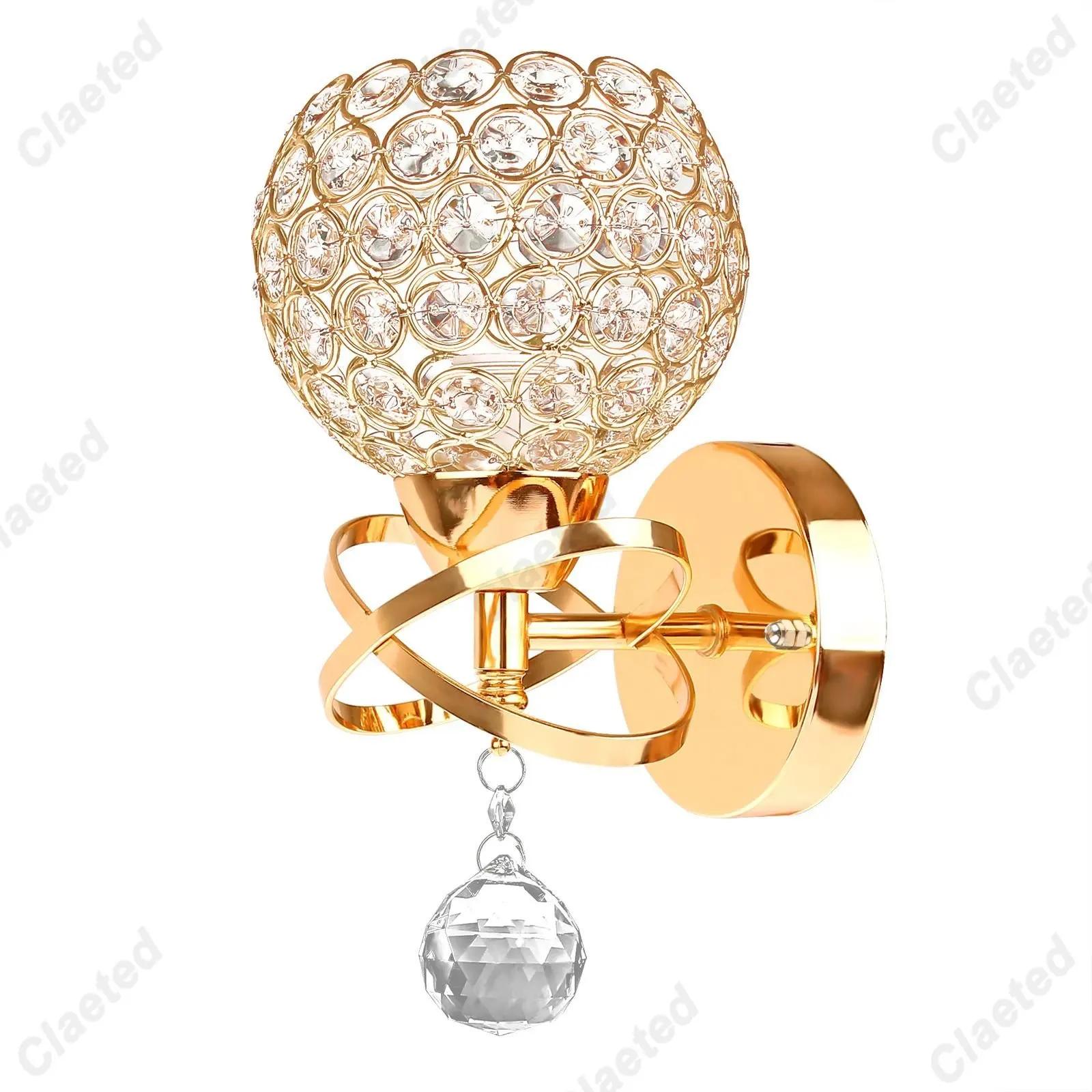 

Настенный светильник в европейском стиле, простой и креативный, прикроватный светильник из хрусталя, настенный светильник E27, дропшиппинг