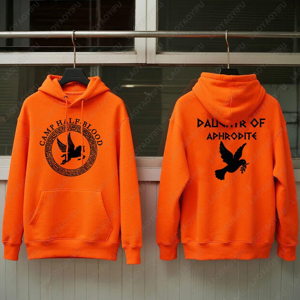 Camp Half Blood Hoodies Fall Winter Half Camp Game Men Women Orange Pullovers Percy Jackson Daughter Halloween Men Sweatshirt