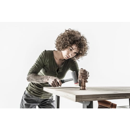 Rohmheld Halder Ferroplex Combi Hammer, Hardened Steel, White Nylon, Diameter 35, 3677.035