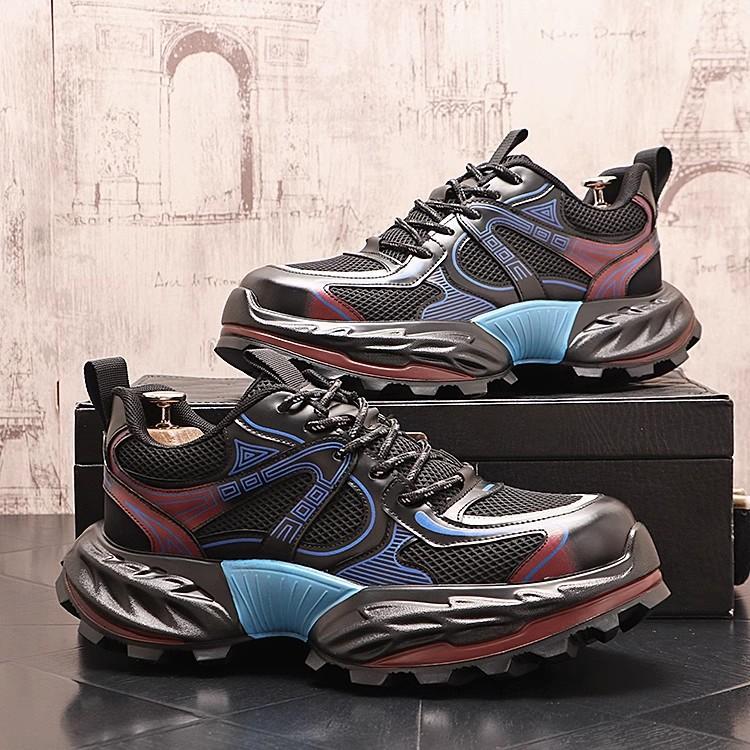 

Summer new dad shoes mesh color matching trendy men s shoes high sense ruffian handsome atmosphere fashion casual Internet celebrity same style 39