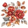 QT2080#15cm Autocollant Vinyle Floral Fleur Convient pour Ordinateur Portable, Voiture, Camion, Fourgonnette, SUV, Moto, Mur, Pare-chocs, Fenêtre