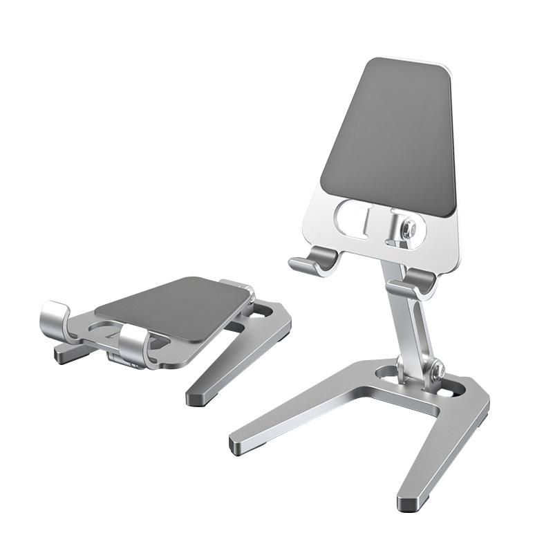 

Aluminum Alloy Desktop Tablet Stand Angle Adjustable Folding Mobile Phone Holder Bracket Silver