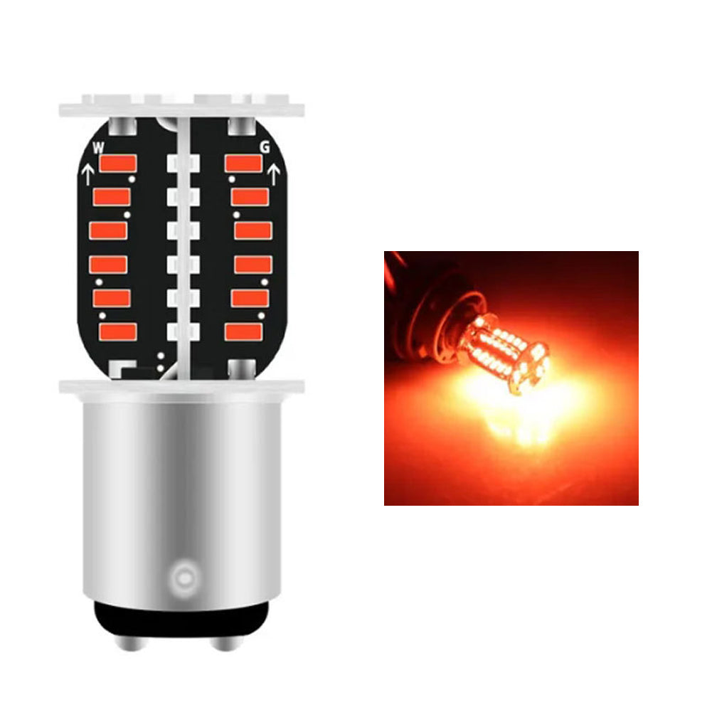 Motorcycle 1157 LED Brake Light Bulb BAY15D LED 64SMD DRL Flashing Strobe Reversing Parking Lamp Car Turn Signal Tail Lamp