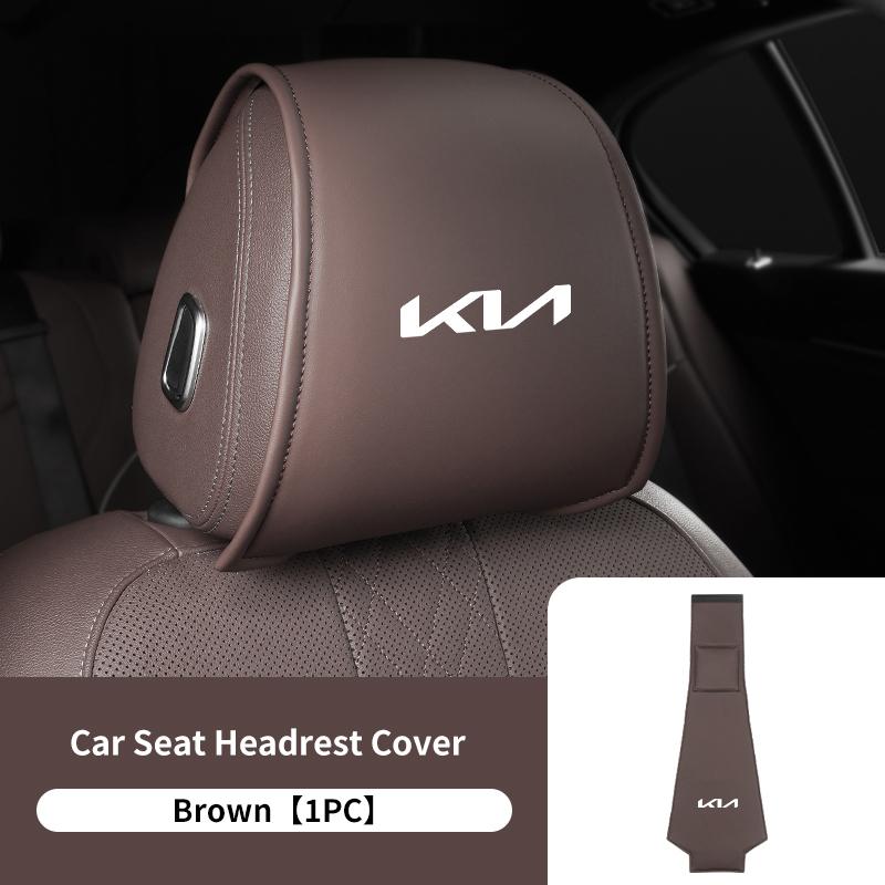 BBDV3 For KIA Car Seat Headrest Leather Protective Pillow Cover Accessories Rio K5 K2 Sportage Ceed Sorento Picanto Stinger Soul