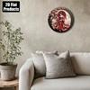 Vintage Japanese Lady Metal Art Sign with Cherry Blossom Red Decor Weatherproof Iron Wall Plaque