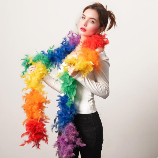 Feather Party Parties Sequin Foil 2 Scarf Celebrations Stage Performances Fluffy
