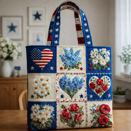 USA 250. Jahrestag Tragetasche, Unabhängigkeitstag Handtasche, Rot Weiß Blau Einkaufstasche, Wiederverwendbare Patriotische Tasche für 4. Juli Geschenke