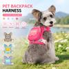 Ham de Backpack Reglabil pentru Câini Impermeabil Reflectiv Vestă de Plimbare pentru Câini cu Buzunar de Depozitare Ham Piept pentru Pui Accesorii Animale de Companie