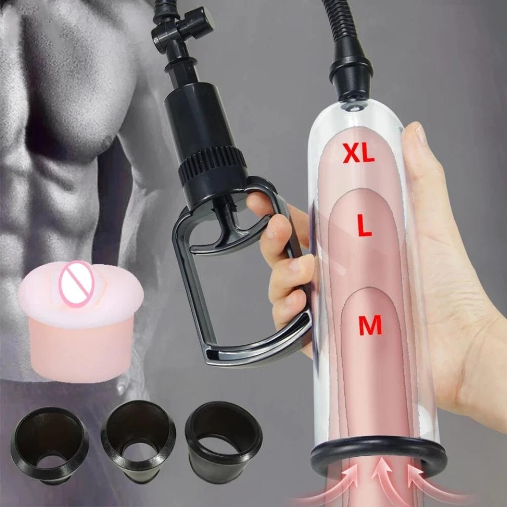 Male Penis Pump Manual Penis Enlarger Adult Sex Toys For Man Vacuum Pump Big Dick Trainer Male Lasting Masturbator Sex Shop 18+