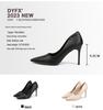 2025 Spring Women's Black Pointed Stilettos - Elegant & Chic Nude Heels