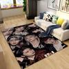Kpop Singer Stray Kids Area Rug Large,Carpet Rug for Living Room Bedroom Sofa Doormat Decoration,  Kids Play Non-slip Floor Mat
