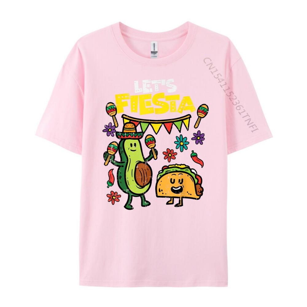 Lets Fiesta Taco Avocado Funny Cinco De Mayo Mexican Party Grey Shirt Graphic Tee Couples Casual Everyday Band Tshirts Creative