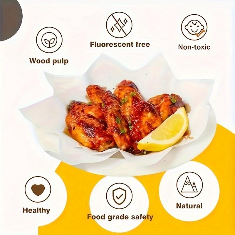 Set of 50 Pre Cut Parchment Baking Paper 15.24×20.32cm UnbleachedNon Stick Half SheetBaking CookingGrilling AirFryer Accessories