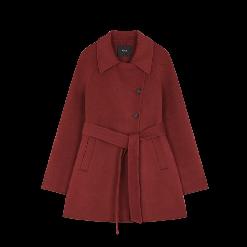 Women's Mid-Length Double-Faced Wool Coat