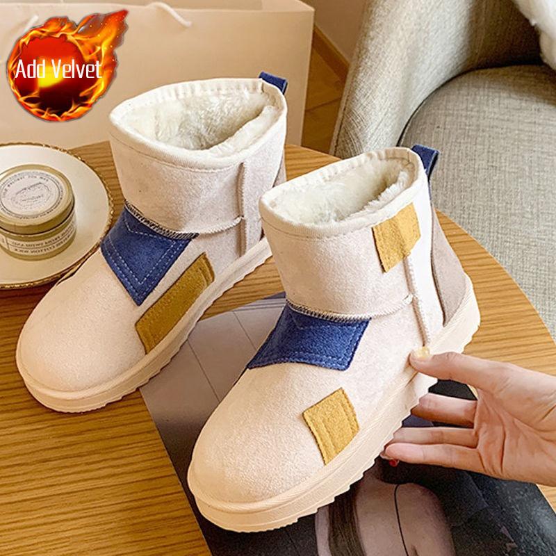 Fashion Winter Round Toe Platform Ladies Shoes Fashion 2025 Lamb Women's Snow Boots New in Designer Luxury Goth Plush Booties Hot Sale