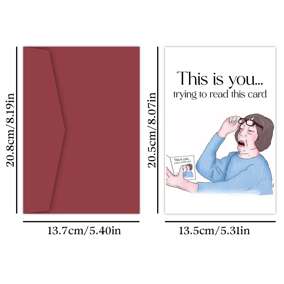 

1pcs Funny Birthday Card Suitable for Elders,Humor Birthday Greeting Card Suitable for Parents The Elderly,Unique Gifts Card 20.8x13.7x0.2cm