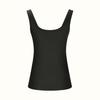 Women Tops U-Neck Sleeveless Slim Fit Solid Color Tank Tops Ribbed Elastic Summer