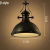 American Retro Wrought Iron Pendant Lamp for Restaurants and Bars