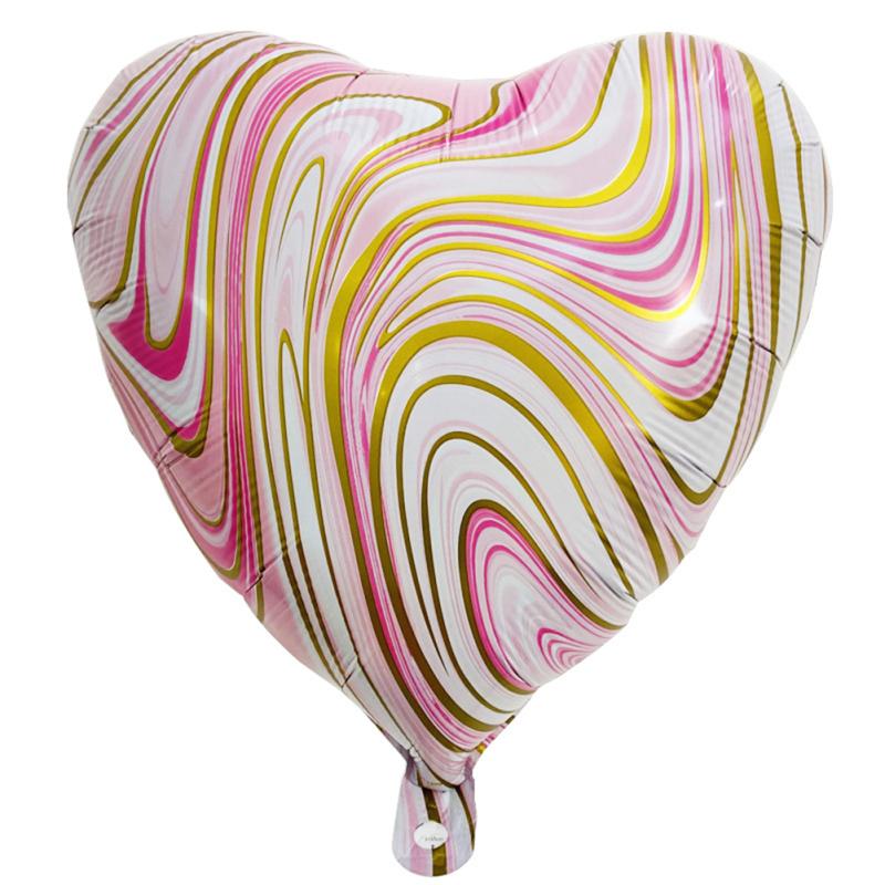 Aluminum Film 18-inch  Agate  Balloon Colorful Peach Heart-shaped Five-pointed Star Party Decoration