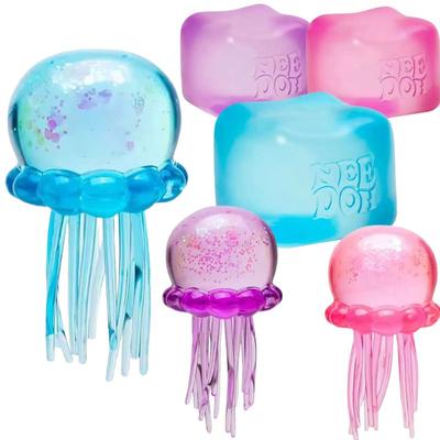 Sale  Schylling Jellyfish Healing Series Nice Cube Stress Relief Pinch Toy Children's Gift Jellyfish & Cube Squish Toy