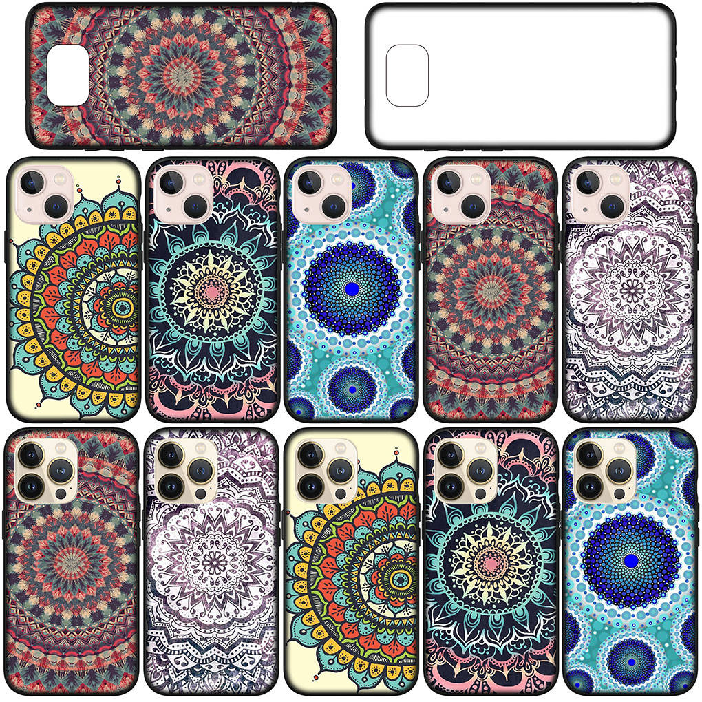 Etui na iPhone 16 15 Xiaomi Redmi Note 14 13 12 11 Pro Max 16e Samsung Galaxy S25 S24 S23 Moto OPPO Huawei Wzór Kwiatowy Paisley Mandala Tekstura Etui na Telefon
