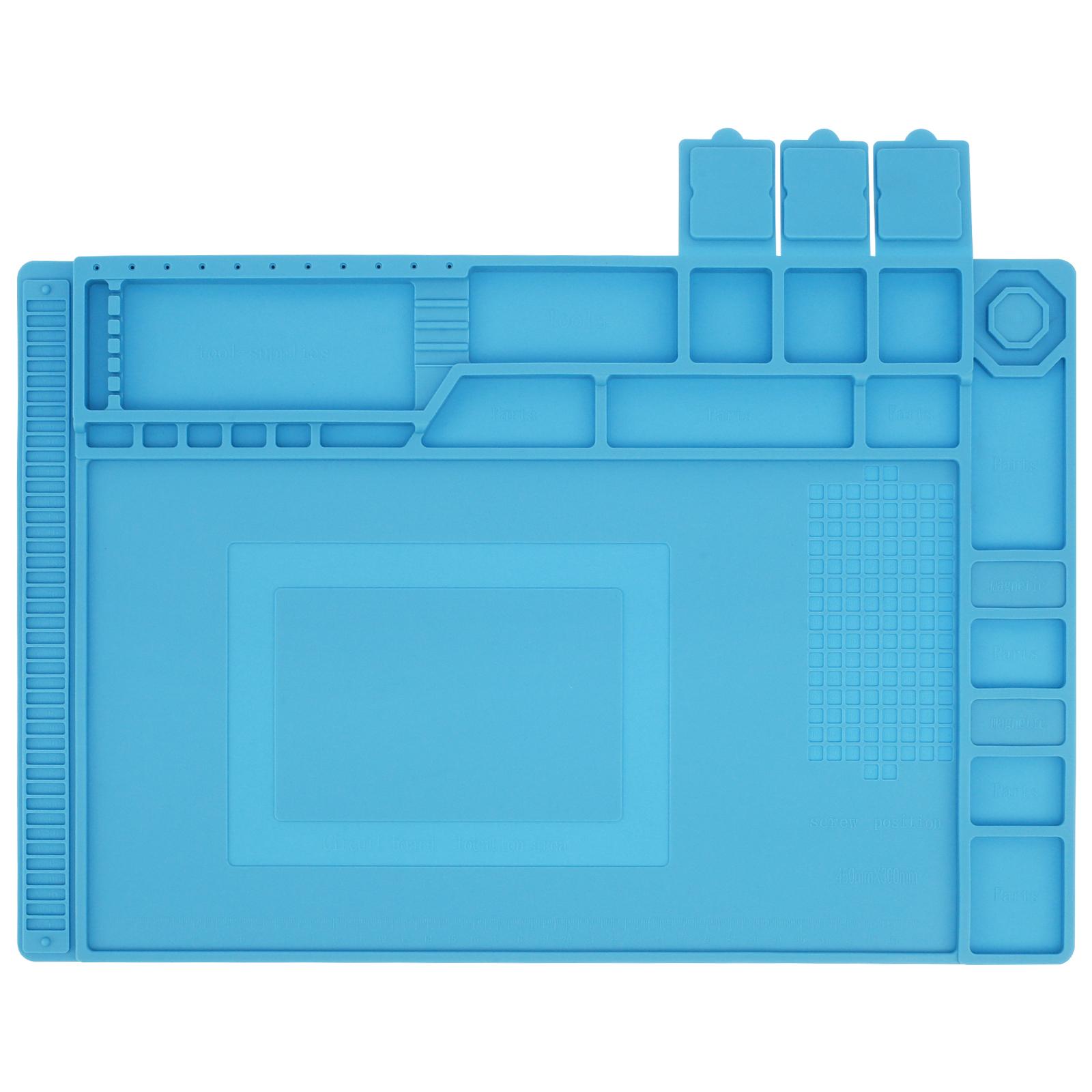 

Large Silicone Soldering Mat High Temperature Resistant Repair Work Mat Foldable Repair Mat for Electronic Phone Laptop Repair Other