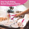 1pc BPA-Free Cupcake Scoop - Measuring Batter Dispenser with Pink Accents, Dishwasher Safe, Drip-Free Baking for Clean Counters, Perfect for Baking