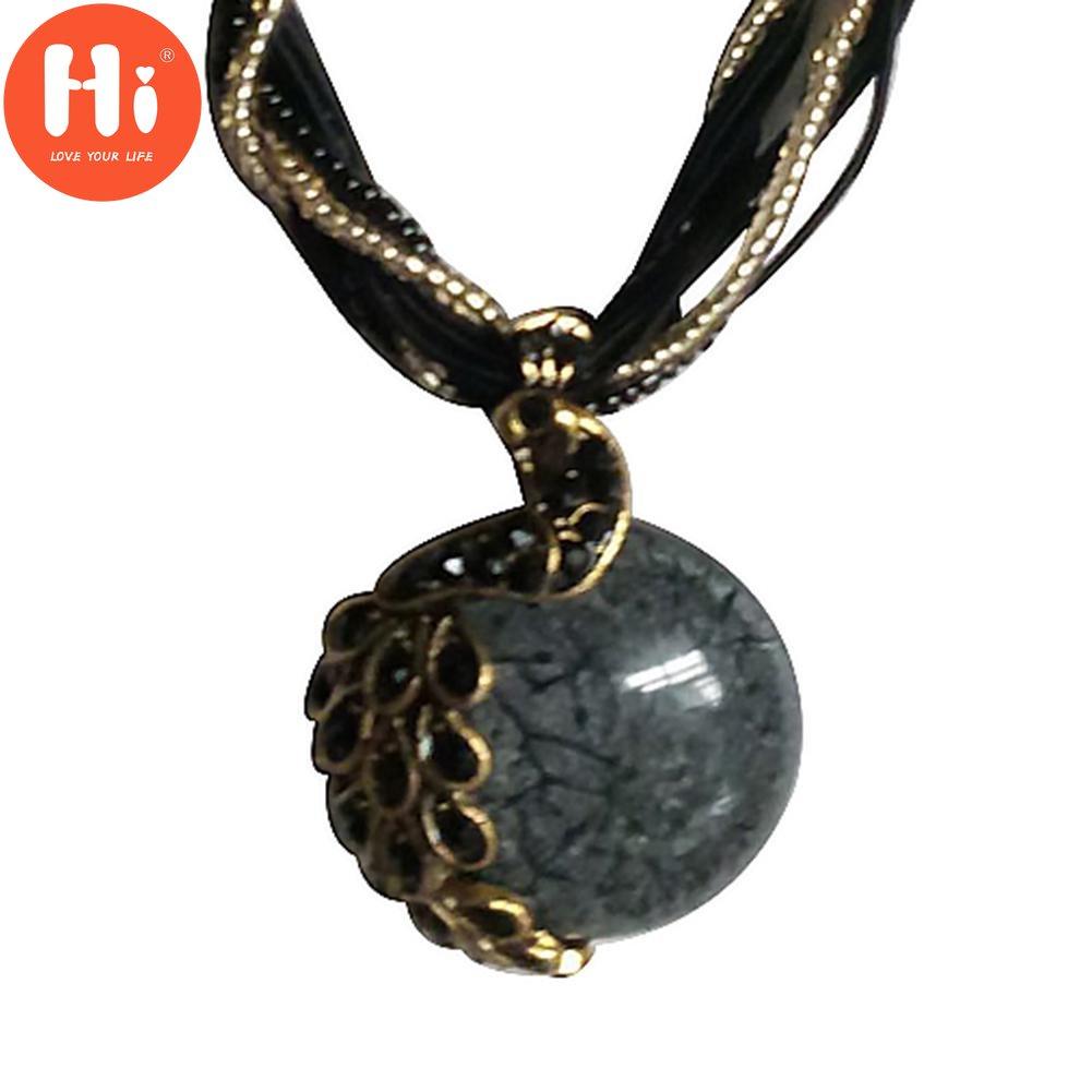 Ciao Collana Pavone Regalo Zricon Opale Bohemien Ciondolo Intarsiato