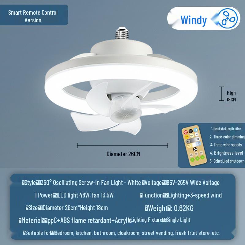E27 Base LED Ceiling Fan Light for Bedroom, Kitchen, Bathroom, Restaurant – Super Bright and Compact Design.