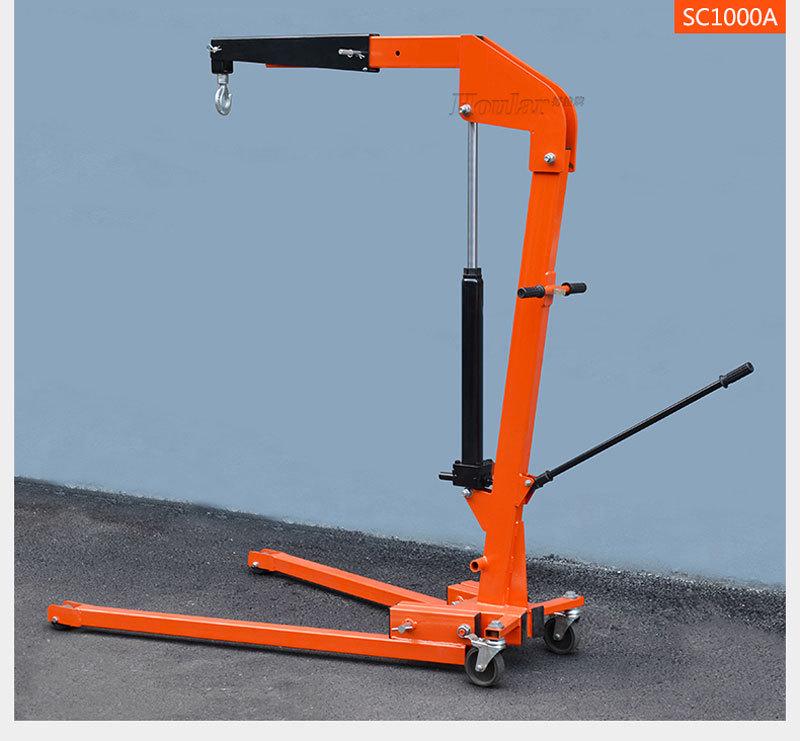 Hoular European Single Girder Crane LH-D10 - Mobile Folding Single Arm Crane for Lifting and Pallet Handling