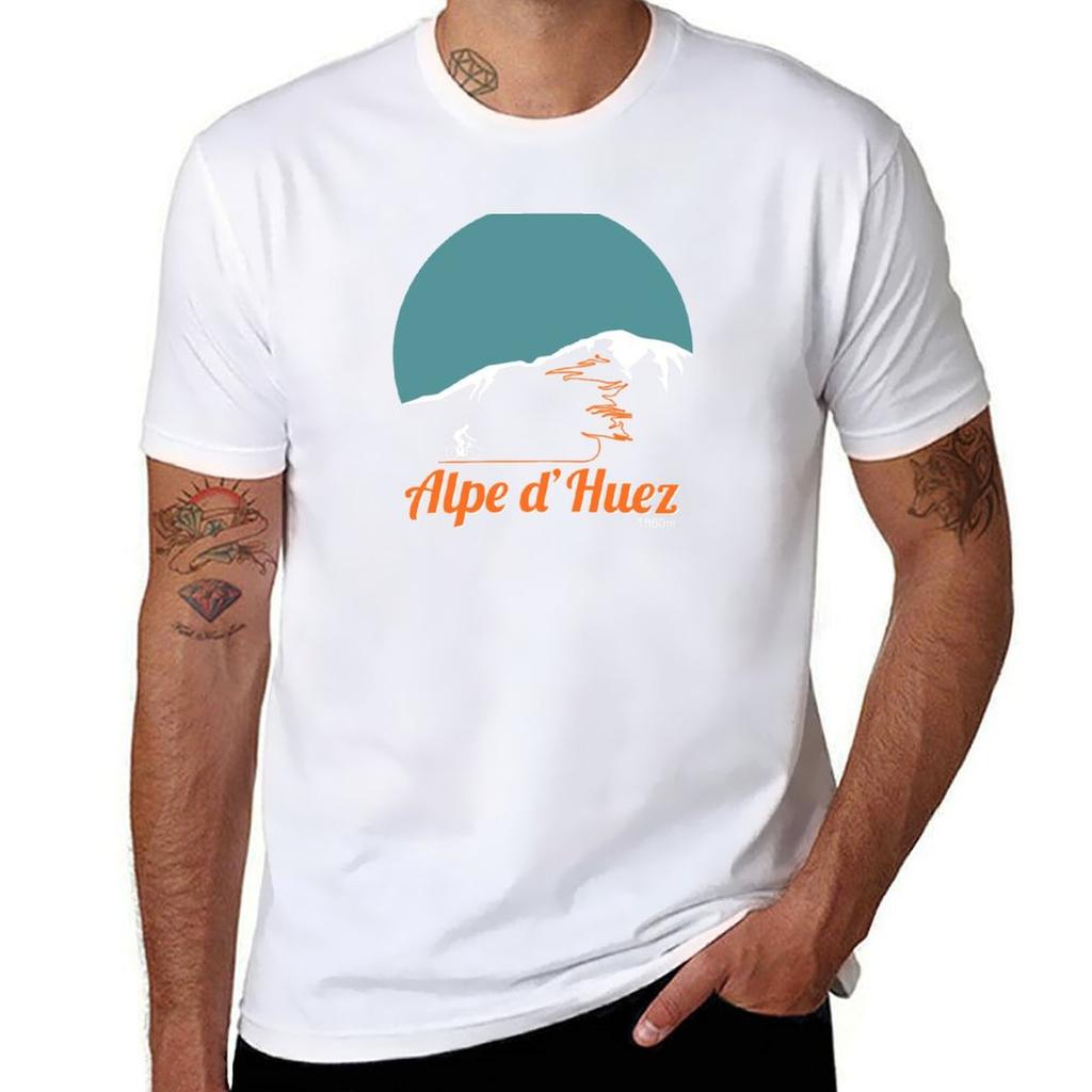 Alpe dHuez Circular Artwork TShirt Quick Dry Sports Short Sleeve Tee